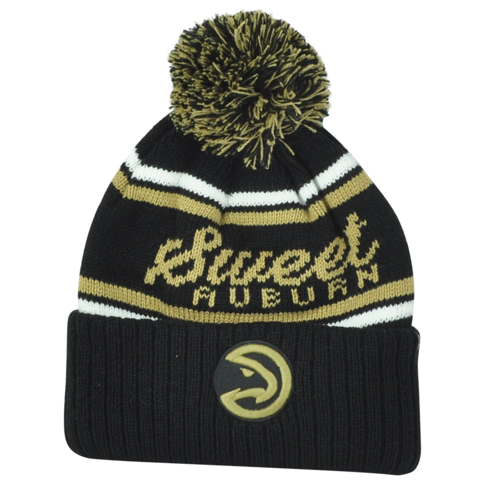 NBA Zephyr Atlanta Hawks Springfield Sweet Auburn Cuffed Pom Pom Knit Beanie Hat