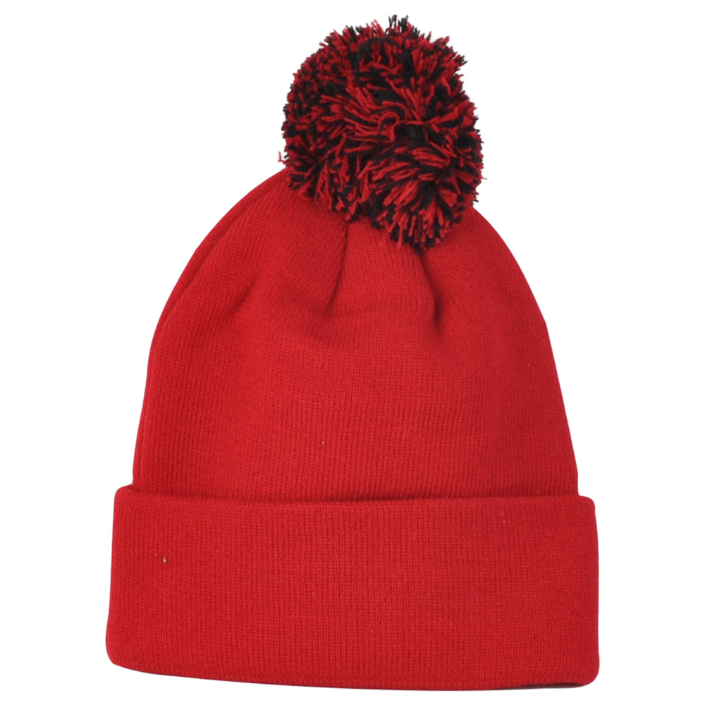 NCAA Zephyr Maryland Terrapins Terps Red Sports Pom Pom Cuffed Knit Beanie Hat
