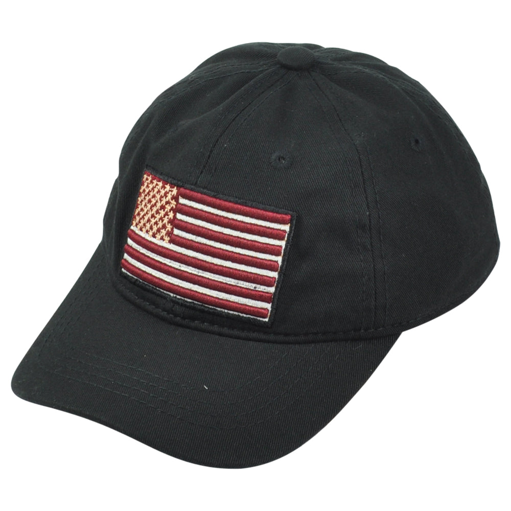 United States USA Patch Country Black Adjustable Curved Bill Youth Kids Hat Cap