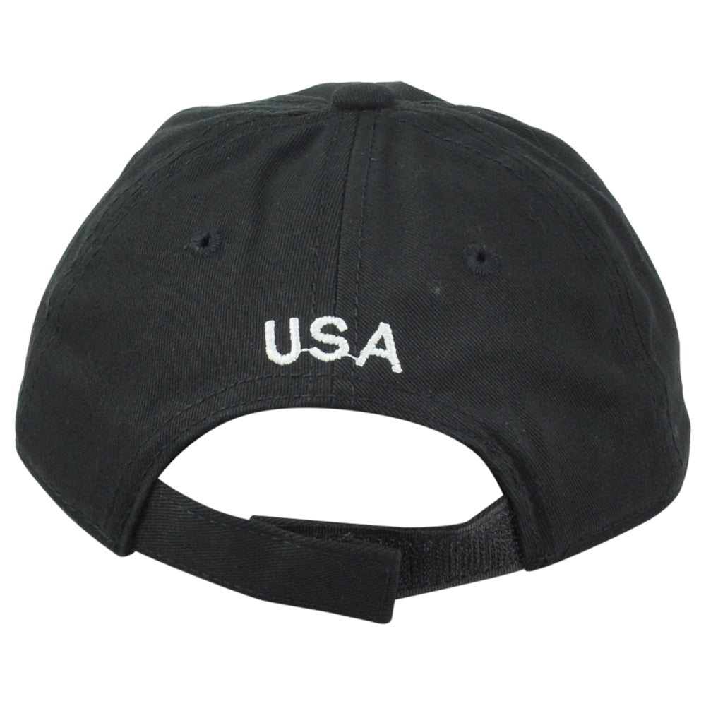 United States USA Patch Country Black Adjustable Curved Bill Youth Kids Hat Cap