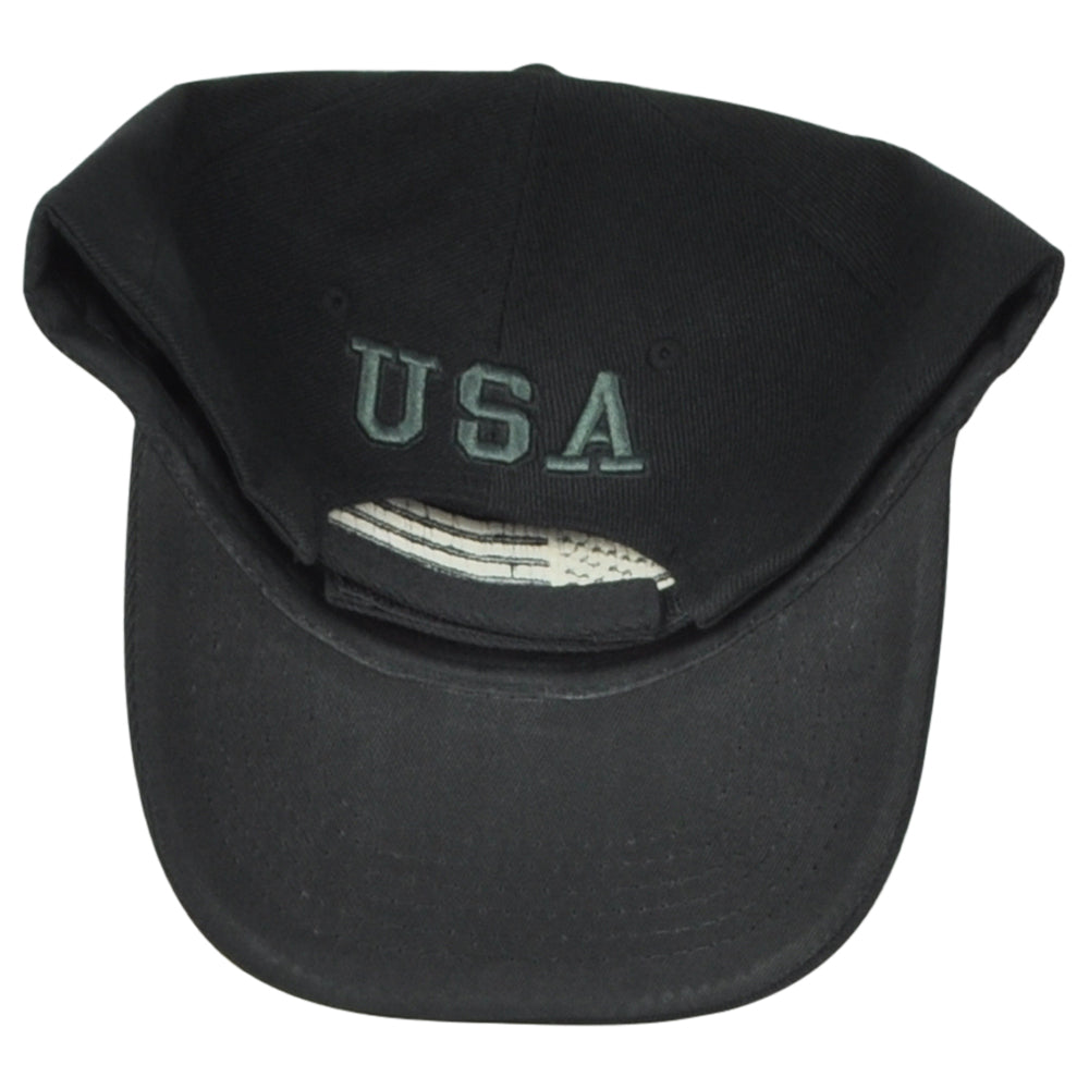 United States USA Flag Patch Black Adjustable Adult American Curved Bill Hat Cap