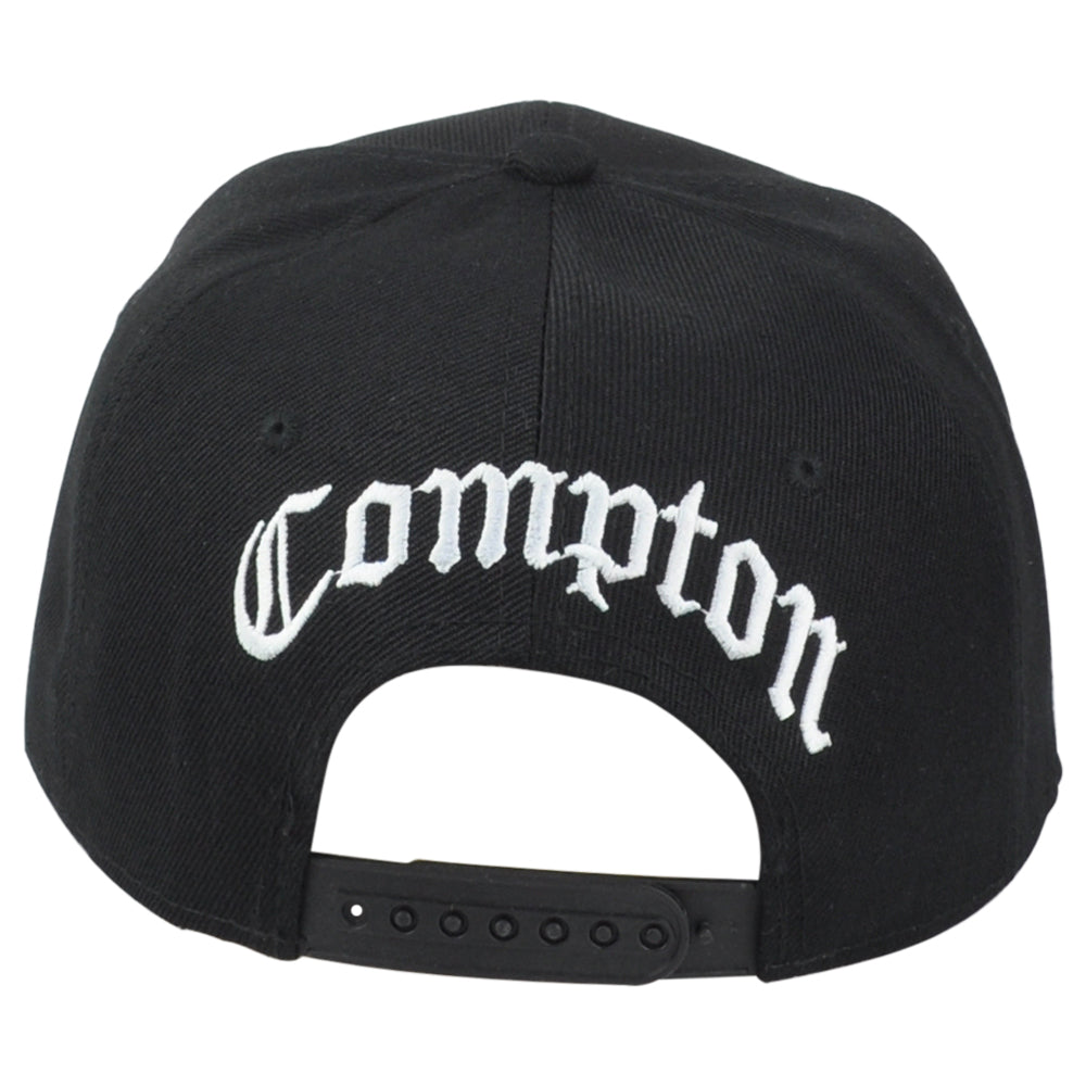 Compton City Los Angeles Cali Black Snapback Flat Bill Adjustable Adult Hat Cap