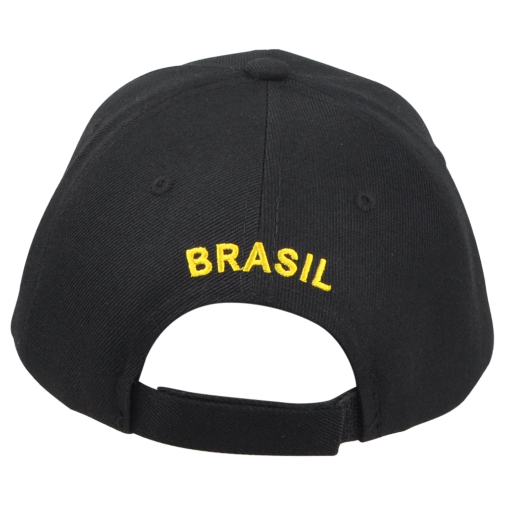 Brasil Brazil South America Country Black Curved Bill Adjustable Adults Hat Cap