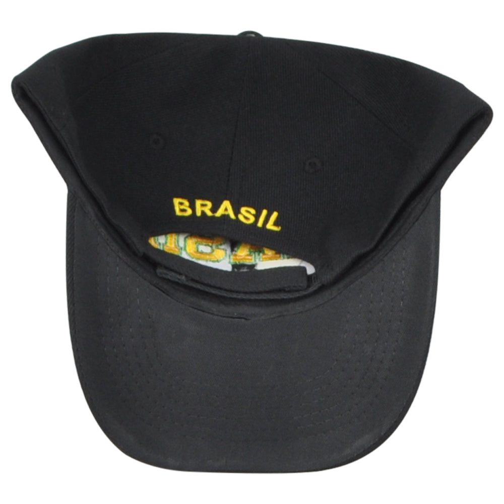 Brasil Brazil South America Country Black Curved Bill Adjustable Adults Hat Cap