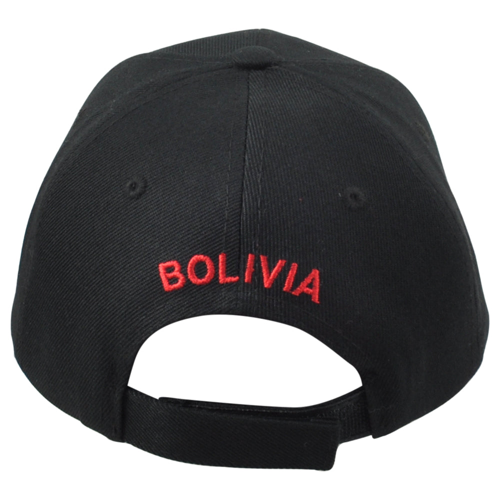 Bolivia South America Country Black Curved Bill Adjustable Adults Men Hat Cap