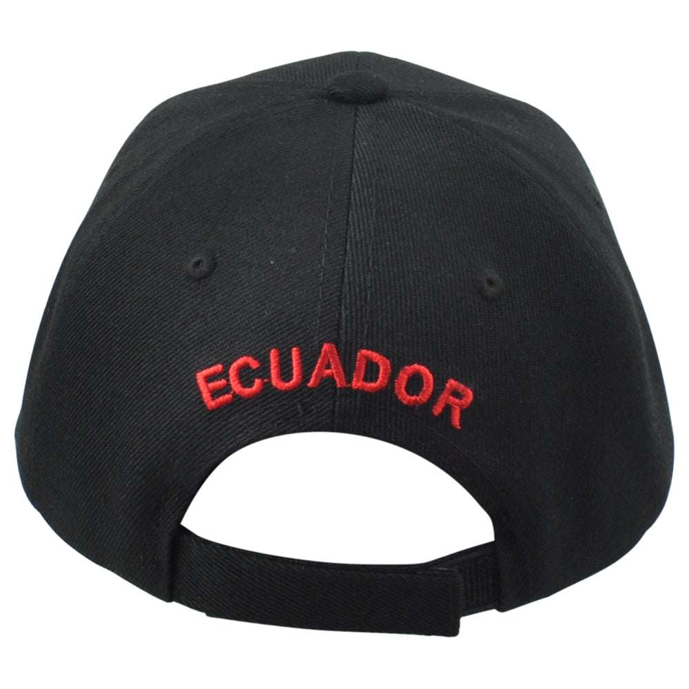 Ecuador South America Country Black Curved Bill Adjustable Adults Men Hat Cap