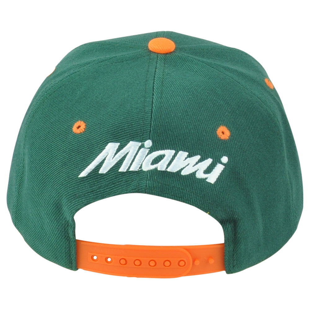 Miami City Florida USA Green Flat Bill Snapback Adjustable Adults Men Hat Cap