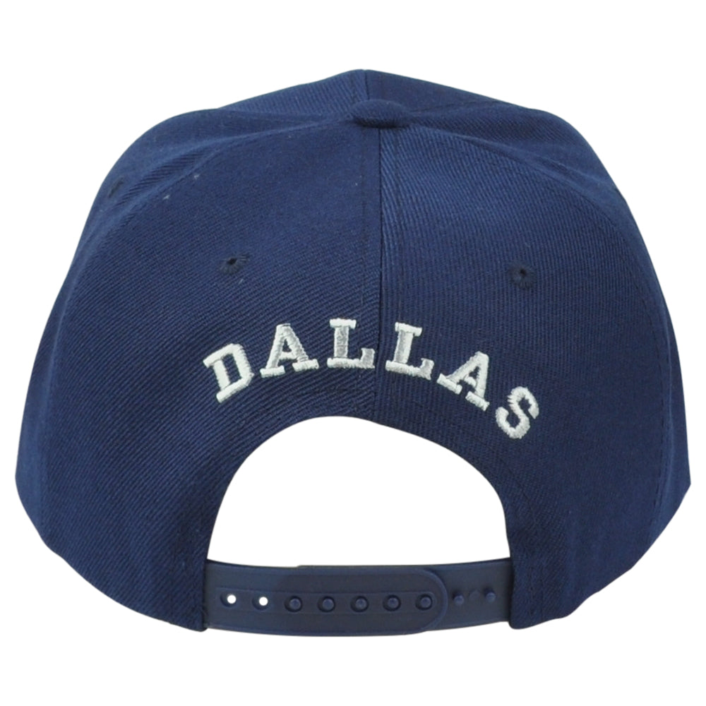 Dallas City Texas TX Navy Gray Flat Bill Snapback Adjustable Adults Men Hat Cap