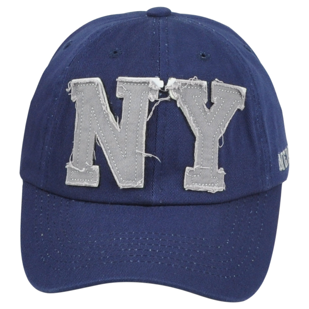 New York NY City United States Blue Curved Bill Adjustable Adults Men Hat Cap