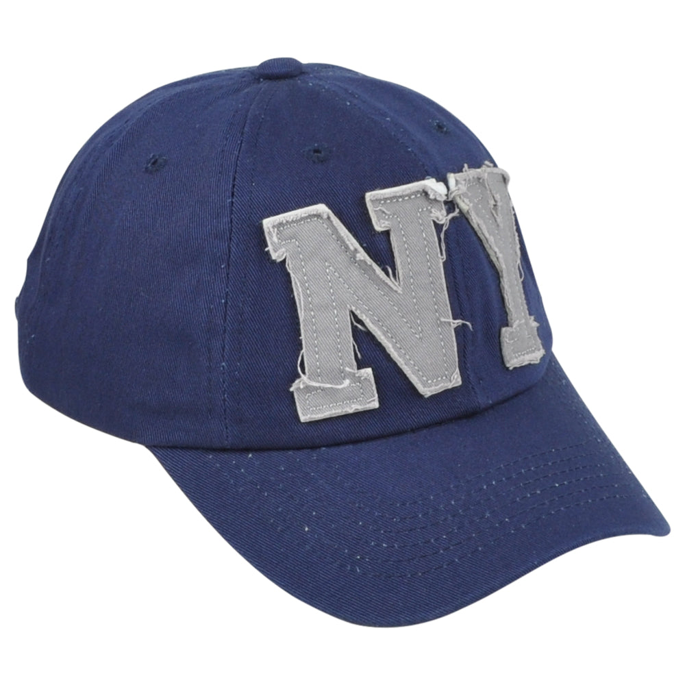 New York NY City United States Blue Curved Bill Adjustable Adults Men Hat Cap