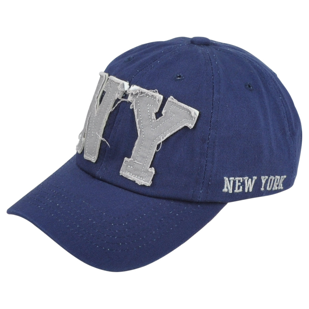 New York NY City United States Blue Curved Bill Adjustable Adults Men Hat Cap