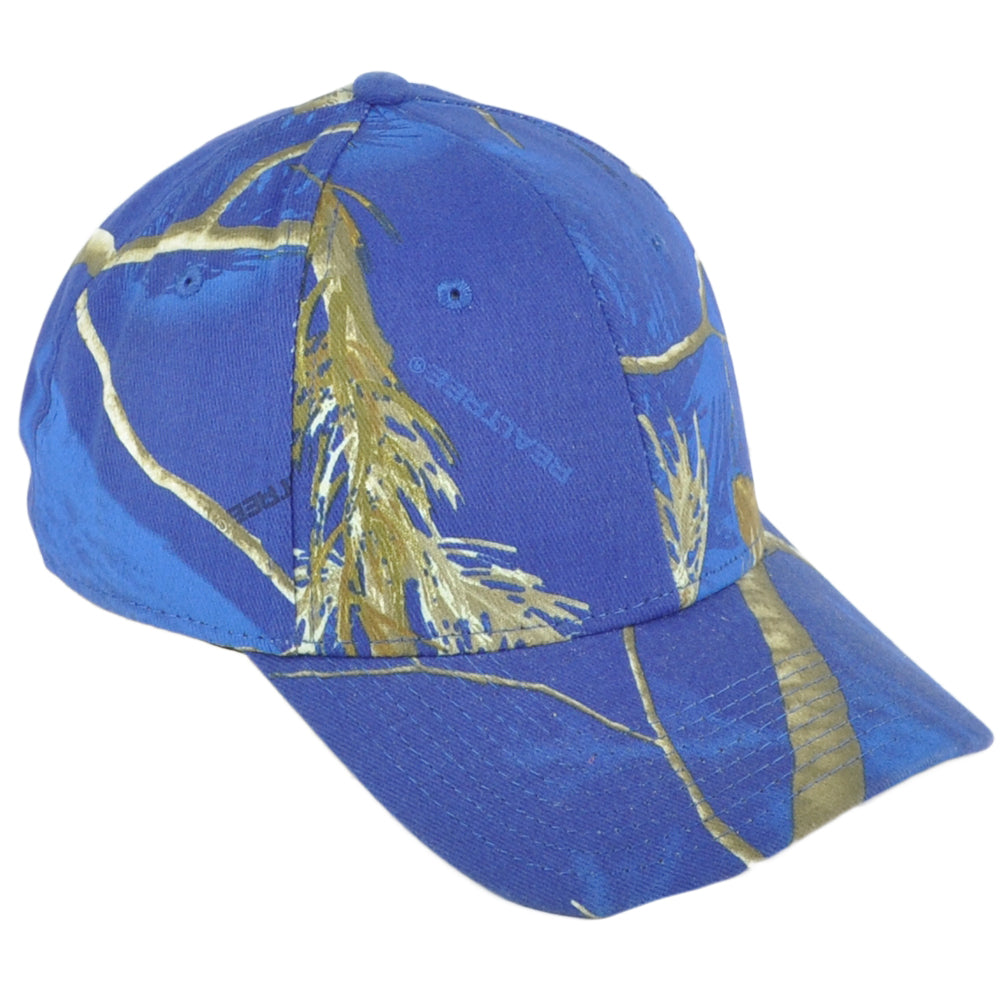 Team Realtree Blue Camouflage Blank Outdoors Curved Bill Men Adjustable Hat Cap