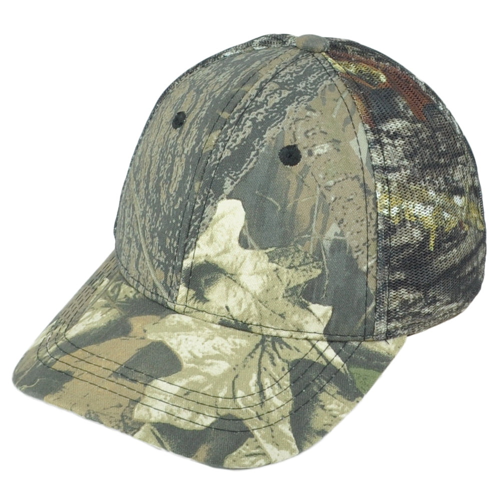 Mossy Oak Mesh Trucker Camouflage Blank Outdoors Curved Bill Adjustable Hat Cap