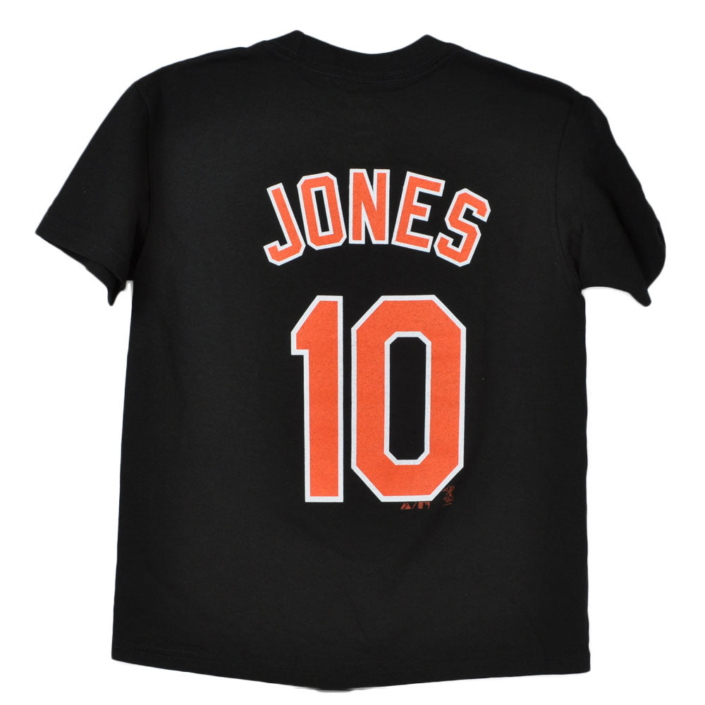 MLB Baltimore Orioles Jones #10 Tshirt Tee Youth Black Baseball Majestic