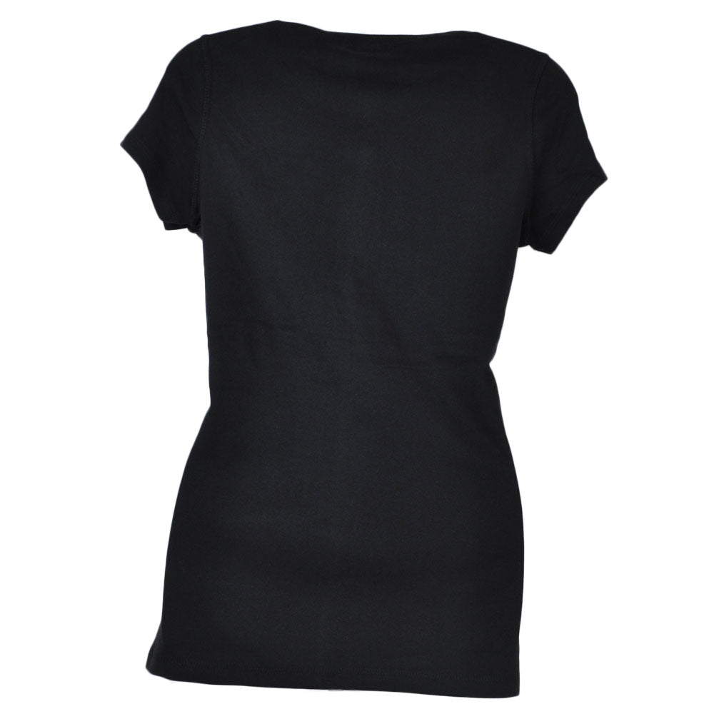 Harley Davidson Motor Cycles Blank Buttons Tshirt Tee Womens Ladies Black