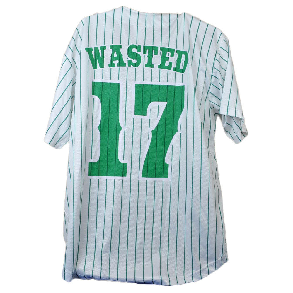 SPencers Saint Patrick Day Clover Wasted #17 Light Up Jersey White Men