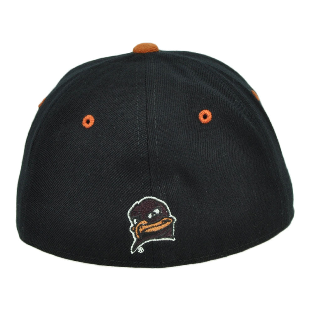 NCAA Original Zephyr Virginia Tech Hokies Black Fitted Hat Cap Curved Bill VT