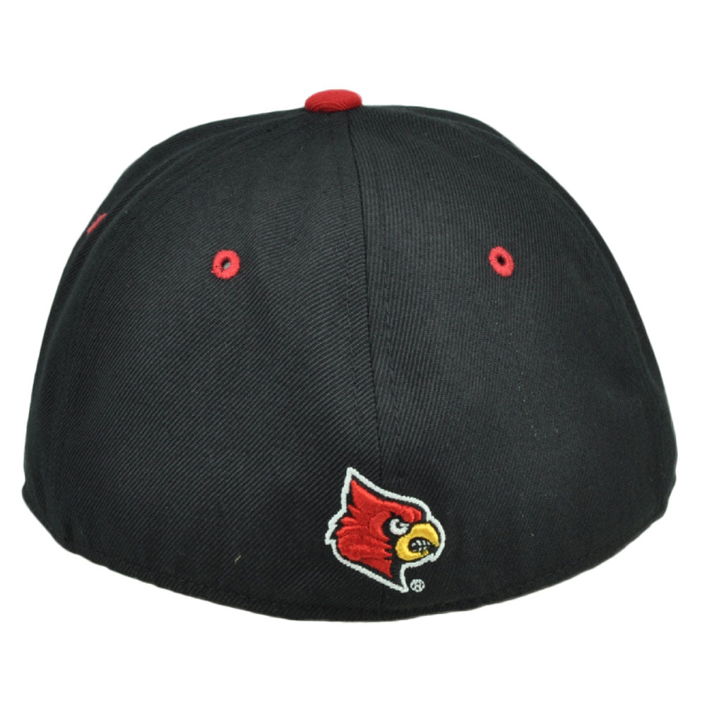 NCAA Original Zephyr Louisville Cardinals Black Hat Cap Fitted Curved Bill