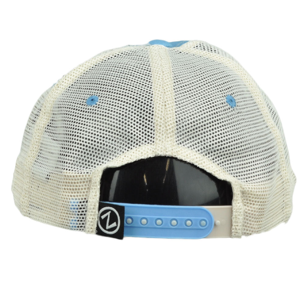 NCAA Zephyr North Carolina Tar Heels Blue Mesh Snapback Hat Cap Relaxed Wash