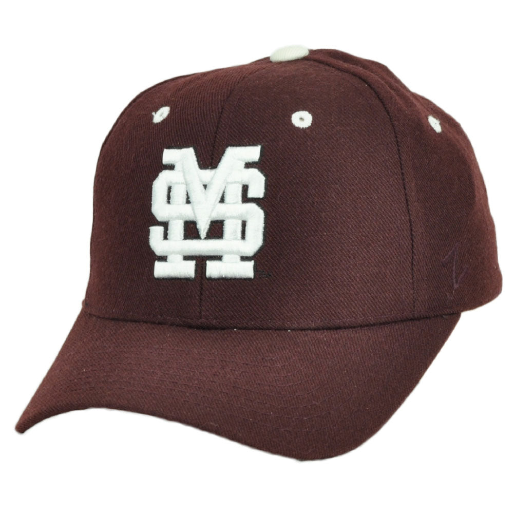 NCAA Original Zephyr Mississippi State Bulldogs Fitted Size Burgundy Hat Cap
