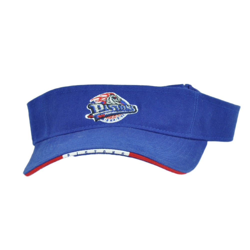 Detroit Pistons Royal Blue Sun Visor Adjustable Headgear Basketball Curved Bill