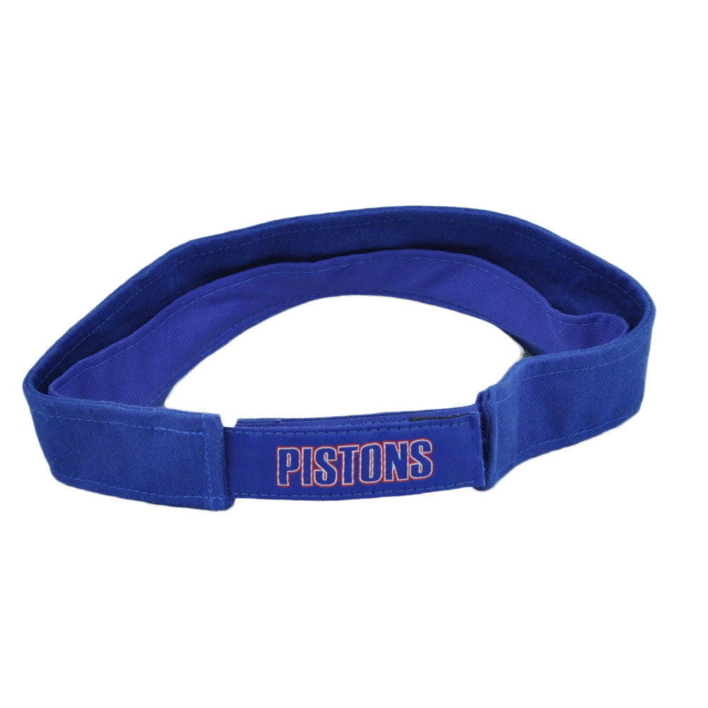 Detroit Pistons Royal Blue Sun Visor Adjustable Headgear Basketball Curved Bill