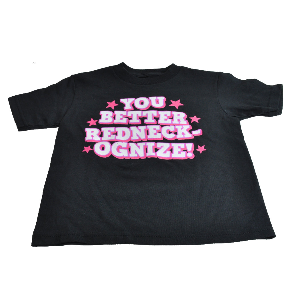 You Better Redneck-Ognize! Authentic Spencers Fashion Novalty Graphic Tee Black
