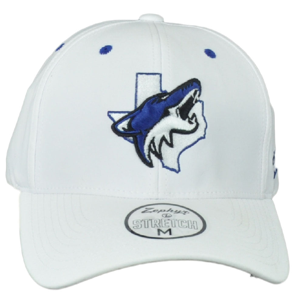 Zephyr Richland Springs Coyotes High School Fitted Stretch Hat Cap White