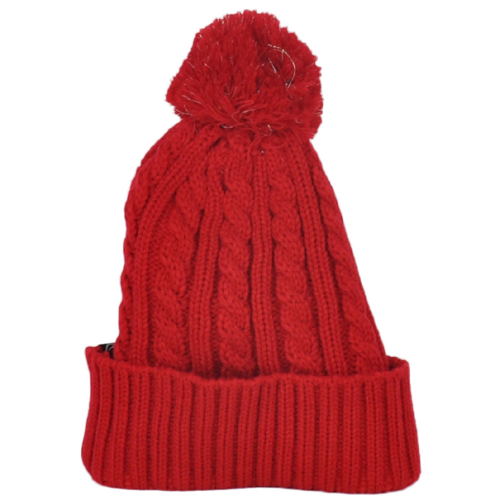NCAA Zephyr Maryland Terrapins Red Winter Sports Pom Pom Cuffed Knit Beanie Hat