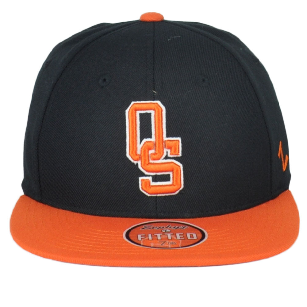 NCAA Zephyr Oklahoma State Cowboys Two Tone Flat Bill Fitted Size Hat Cap