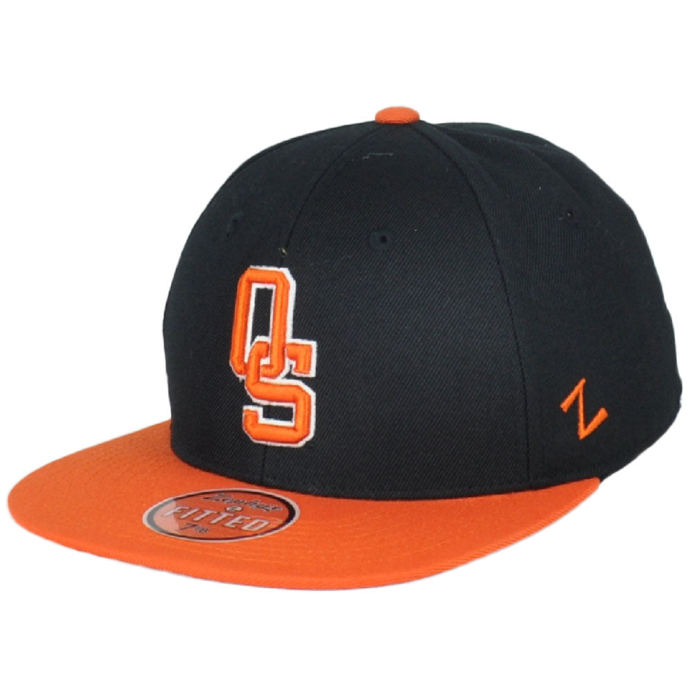 NCAA Zephyr Oklahoma State Cowboys Two Tone Flat Bill Fitted Size Hat Cap