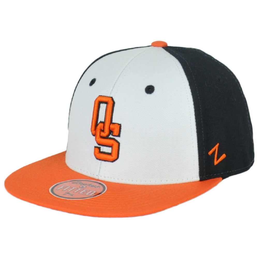 NCAA Zephyr Oklahoma State Cowboys Three Tone Flat Bill Fitted Size Hat Cap