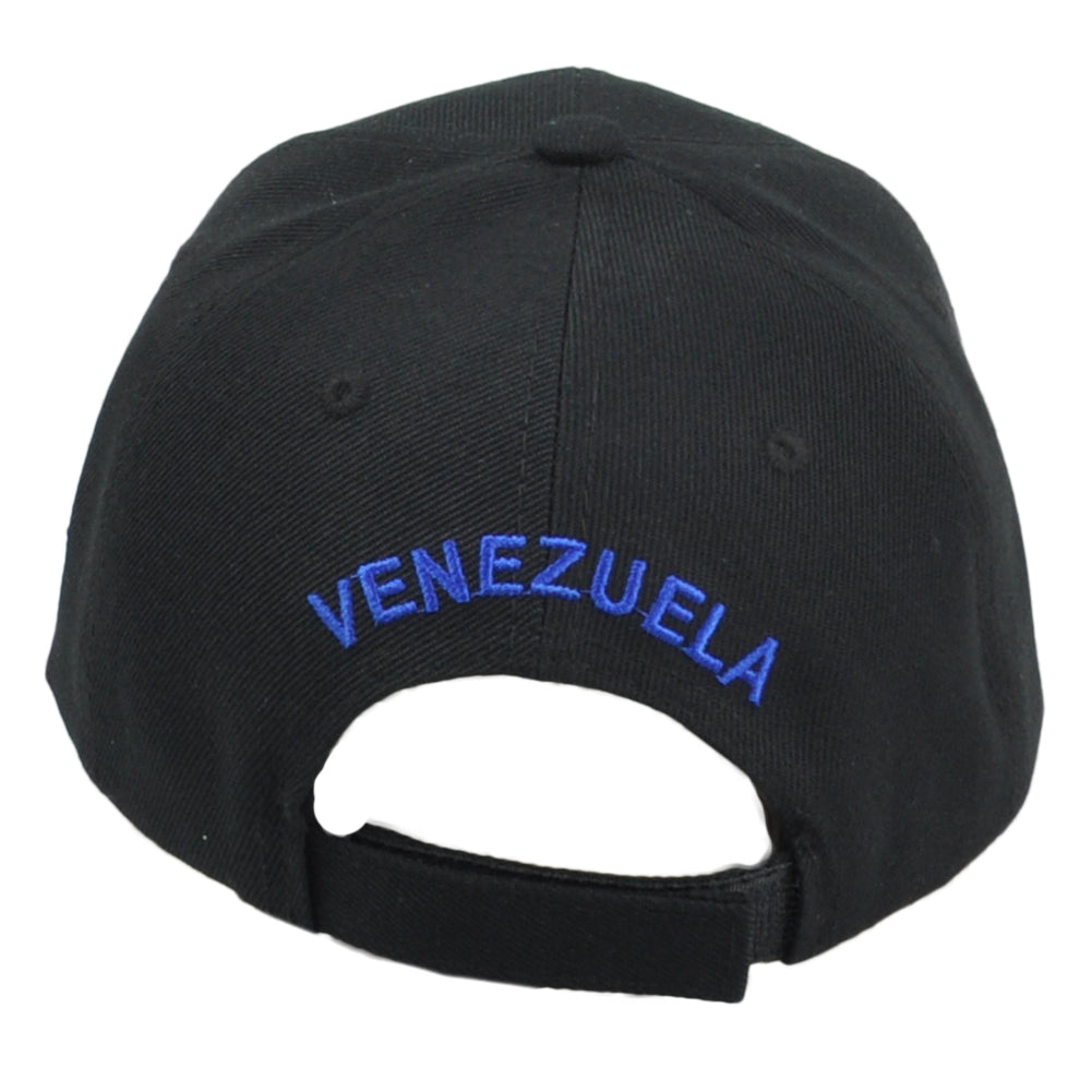 Venezuela South America Country Black Curved Bill Adjustable Adults Men Hat Cap