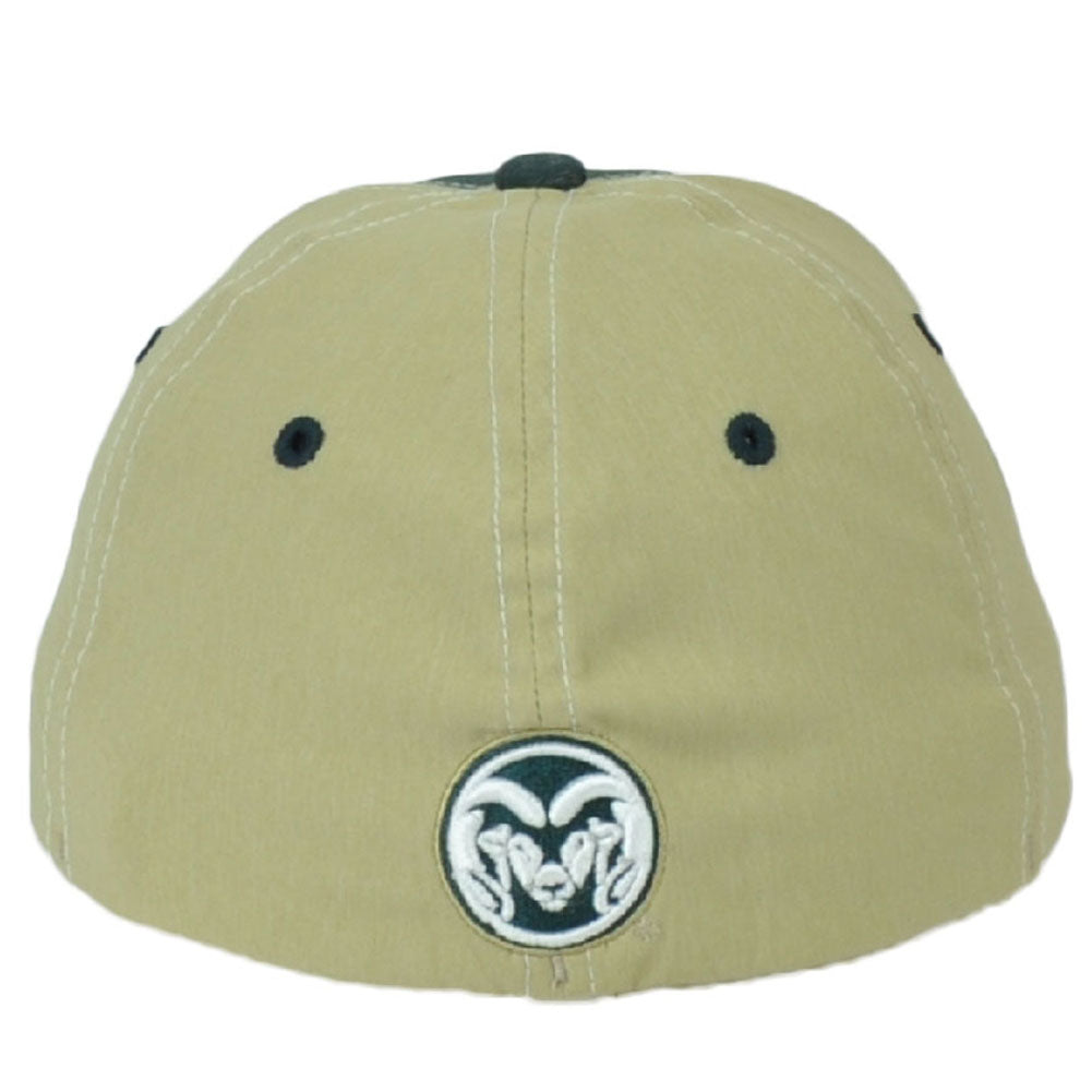 NCAA Zephyr Colorado State Rams Two Tone Fitted Stretch Curved Hat Cap