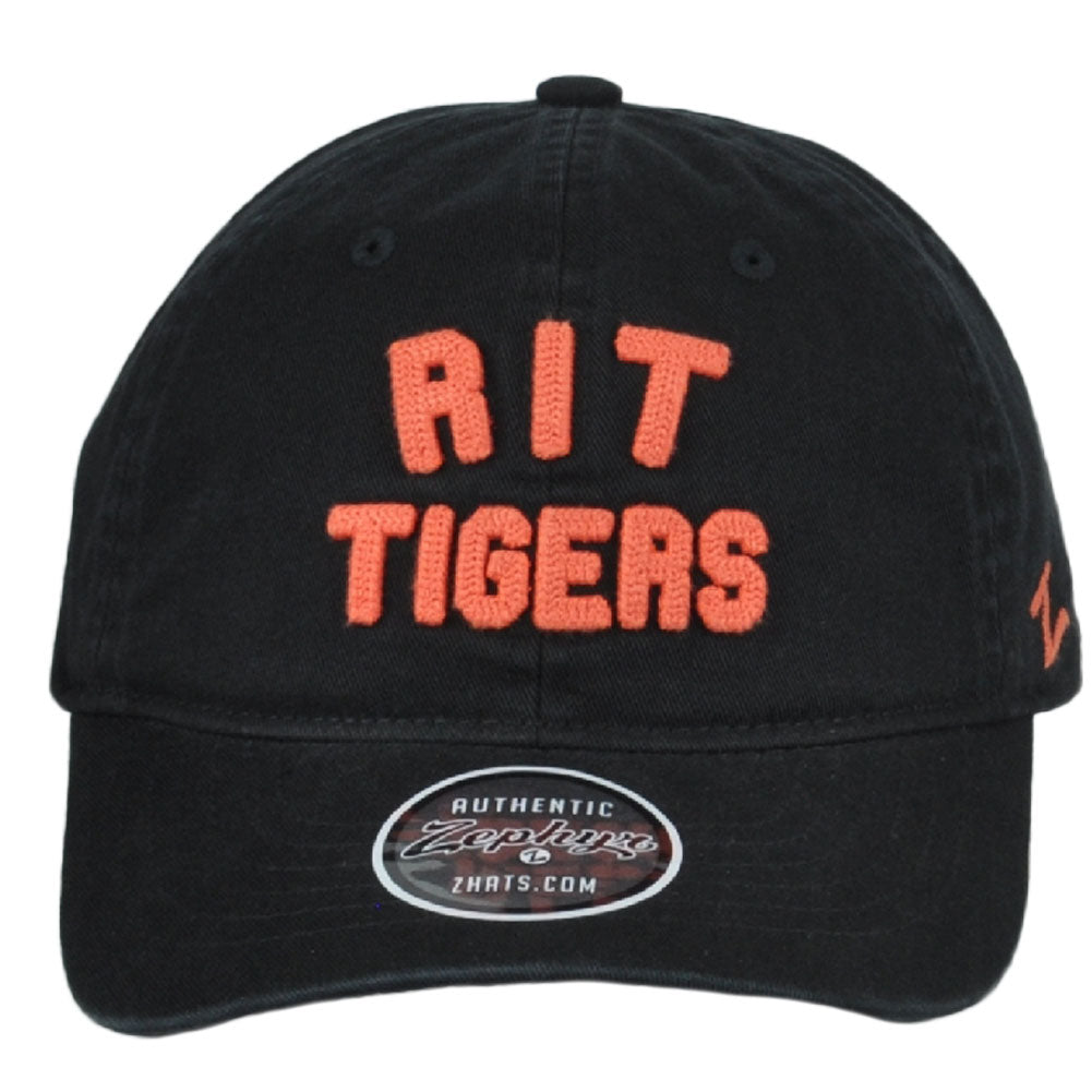 NCAA Zephyr Rochester Tigers Black Sun Buckle Adjustable Curved Bill Hat Cap