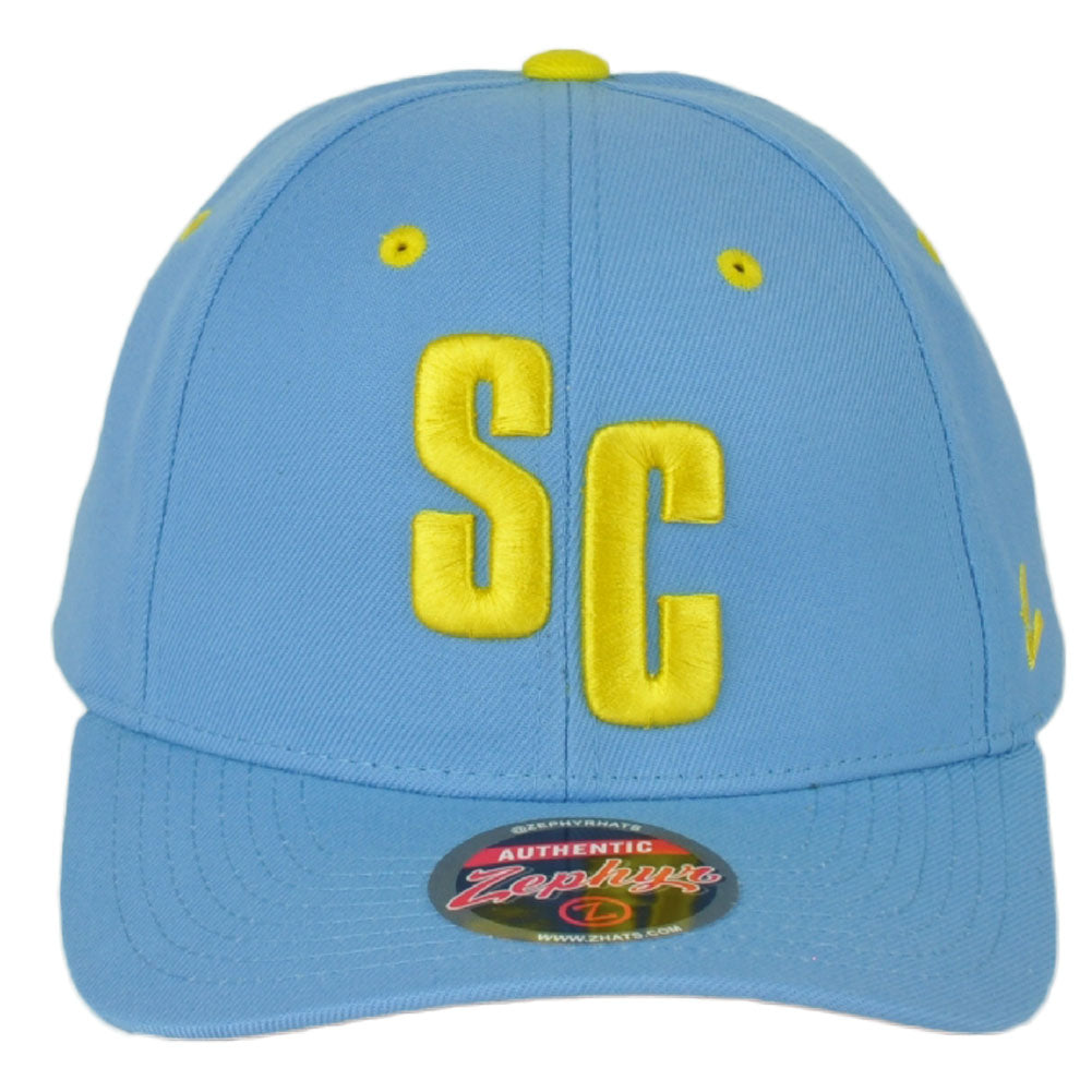 NCAA Zephyr Sheridan College Generals Light Blue Structured Adjustable Hat Cap