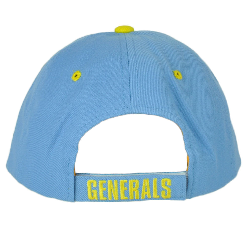 NCAA Zephyr Sheridan College Generals Light Blue Structured Adjustable Hat Cap