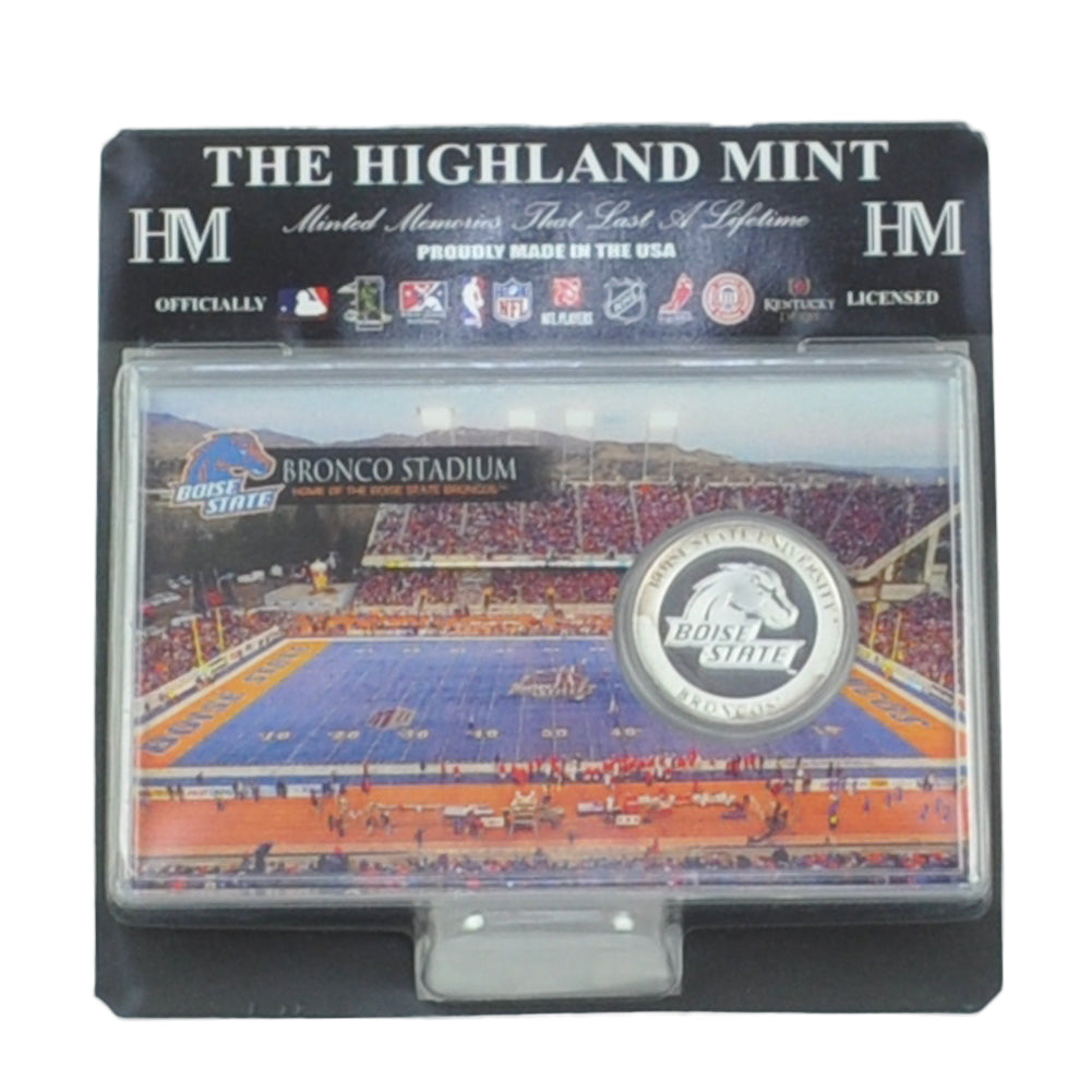 NCAA Boise State Bronc Highland Mint Silver Coin Card 4x6 Plated Medallion Sport