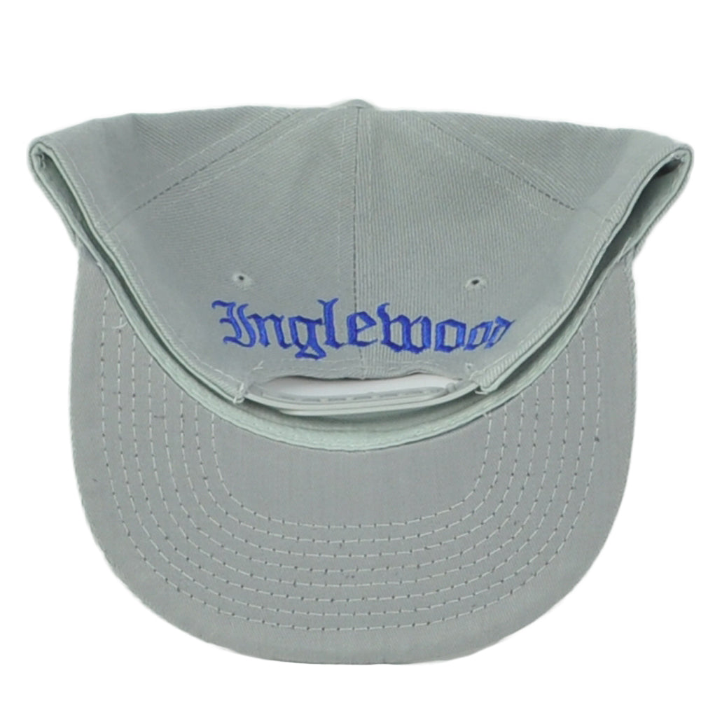 Inglewood City California CA Light Gray Flat Bill Snapback Adjustable Hat Cap