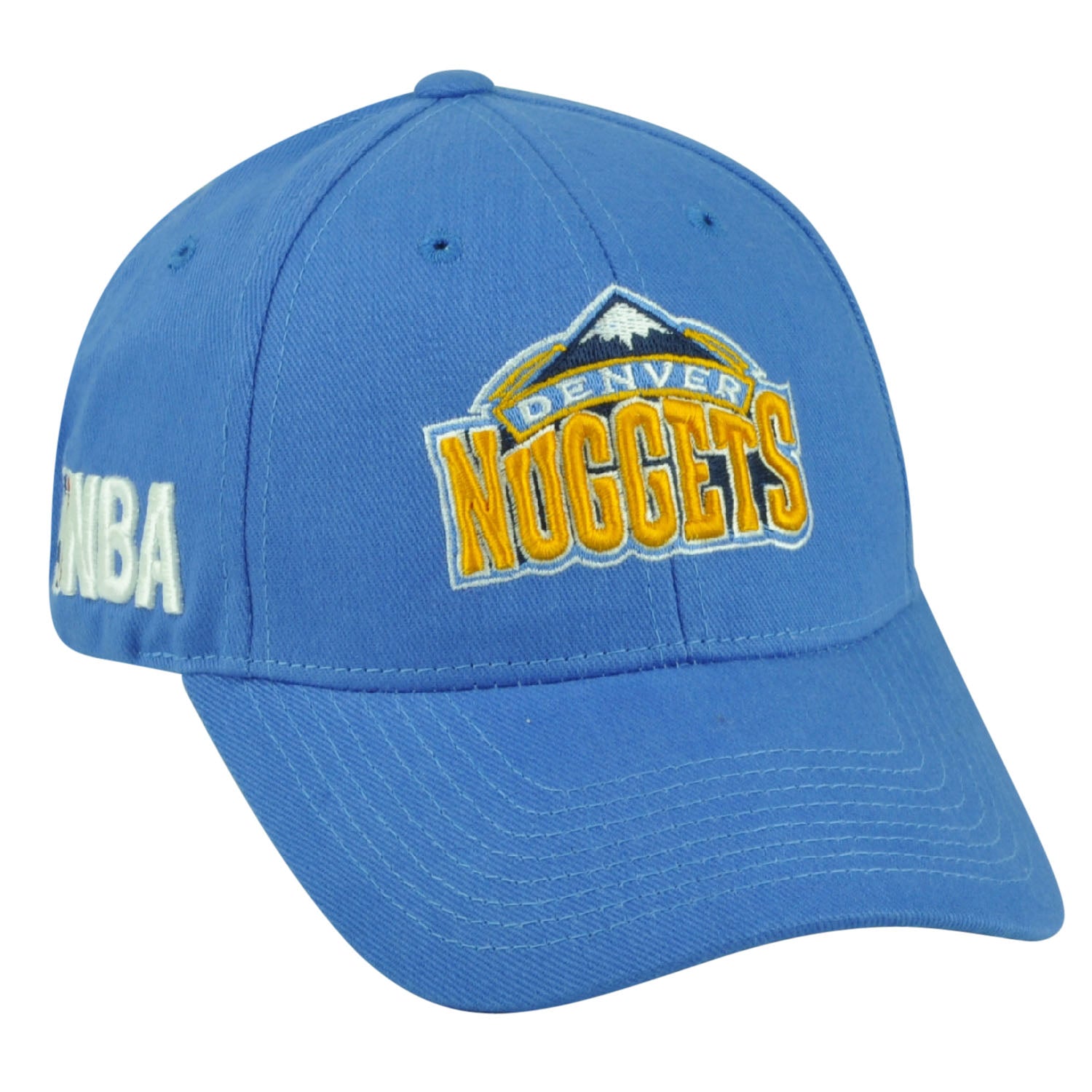 NBA Denver Nuggets Hat Cap Adjustable Light Blue HWC Masoli Game Day Fan