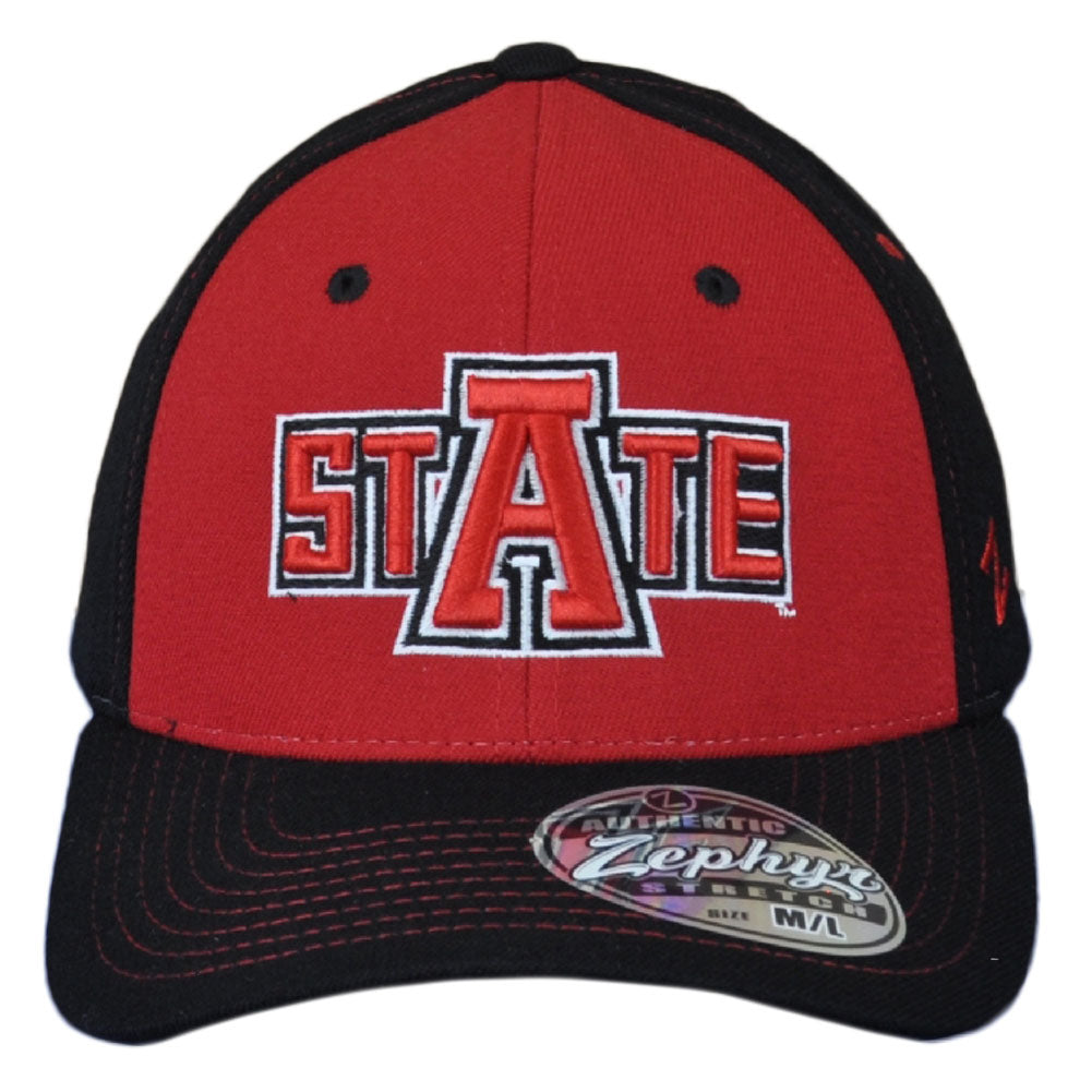 NCAA Zephyr Arkansas State Red Wolves Flex Fit Stretch ML Hat Cap