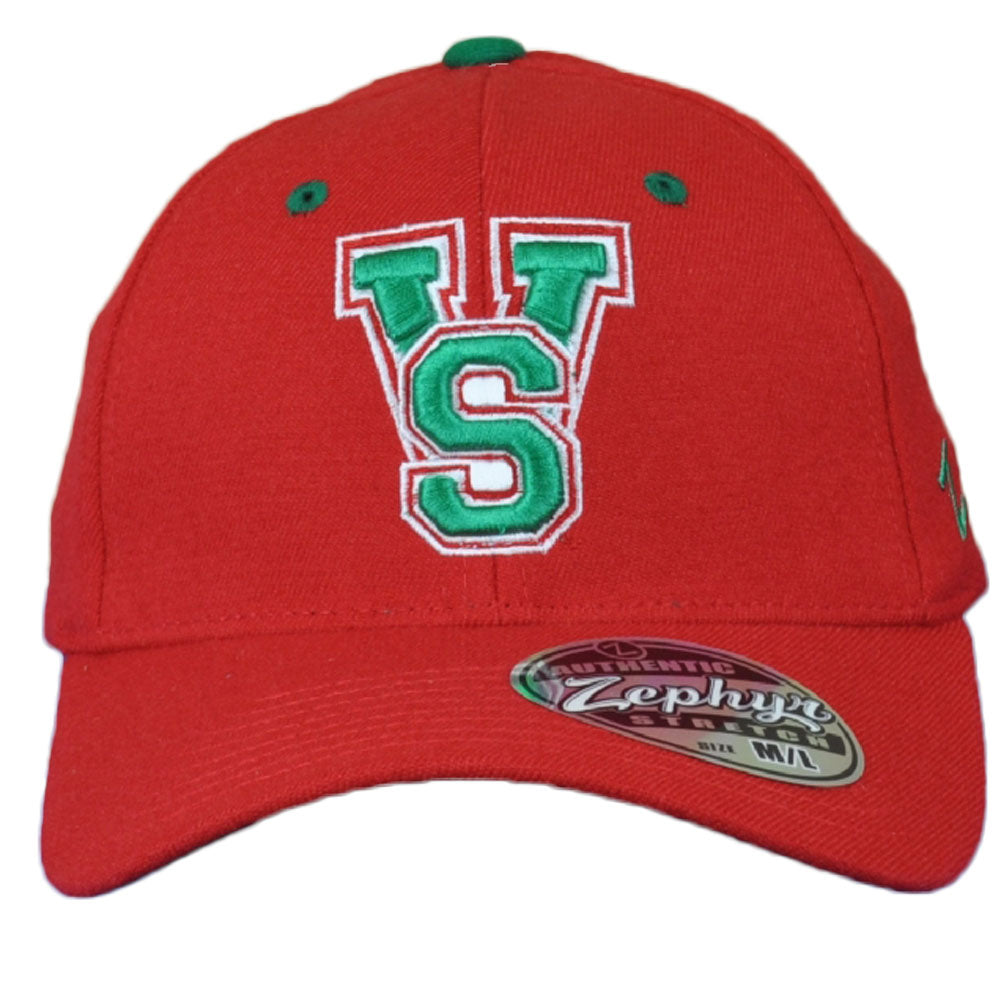 NCAA Zephyr Delta Devils Red Curved Bill Flex Fit Stretch Hat Cap
