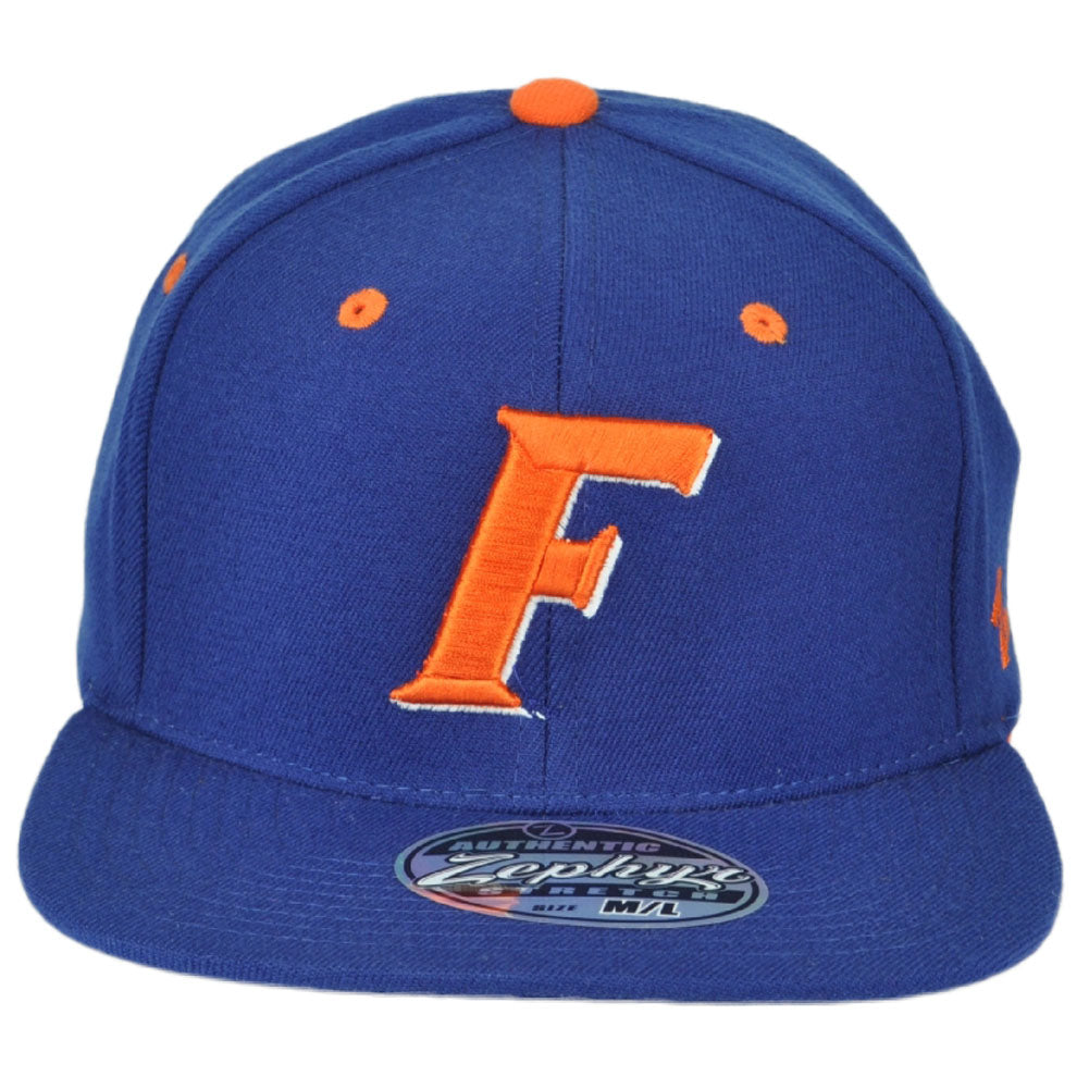NCAA Zephyr Florida Gators Blue Flat Bill Flex Fit Stretch Hat Cap