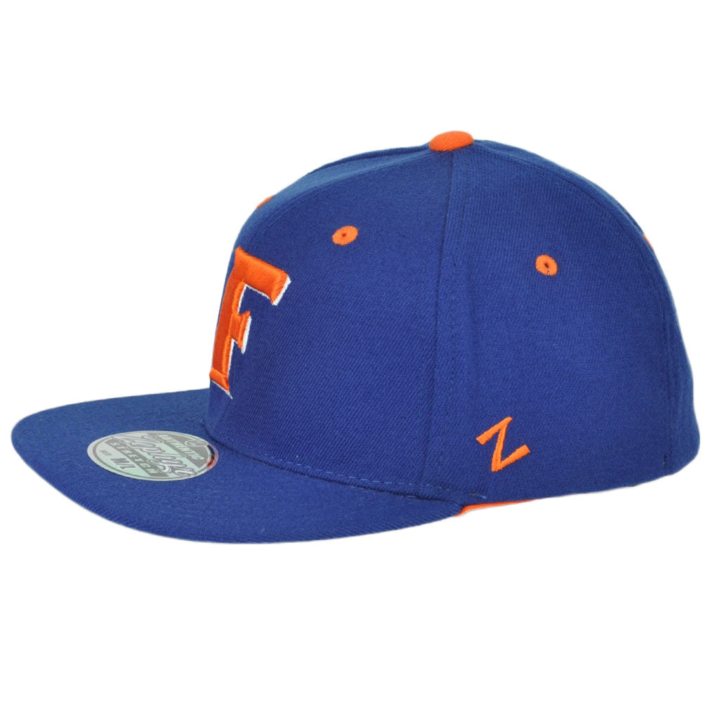 NCAA Zephyr Florida Gators Blue Flat Bill Flex Fit Stretch Hat Cap