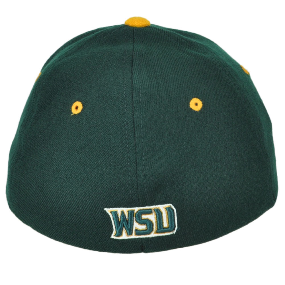 NCAA Zephyr Wright State Raiders Green Flex Fit Stretch ML Hat Cap