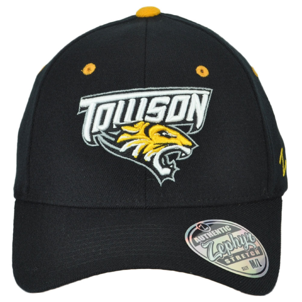 NCAA Zephyr Townson Tigers Curved Bill Flex Fit Stretch Hat Cap