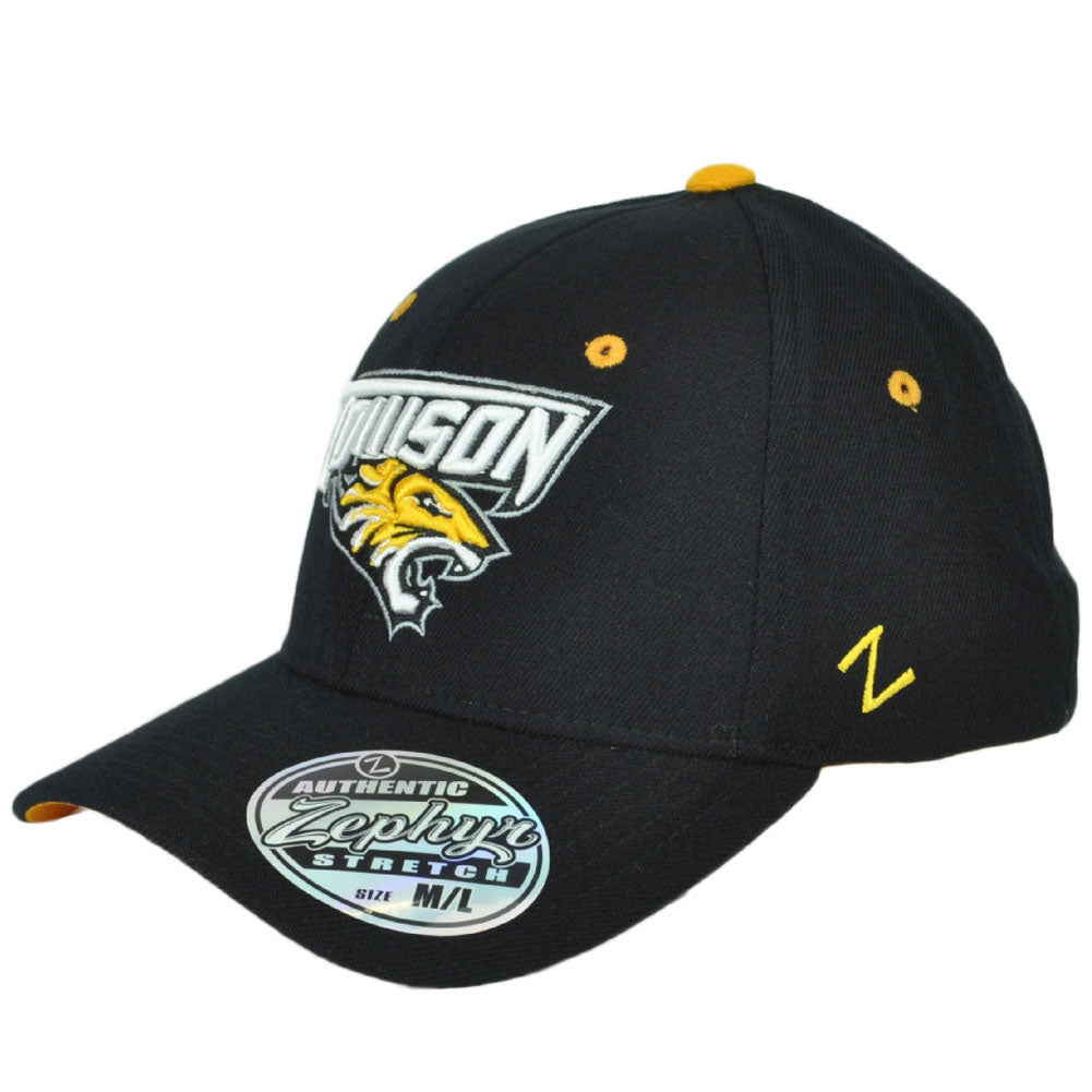NCAA Zephyr Townson Tigers Curved Bill Flex Fit Stretch Hat Cap