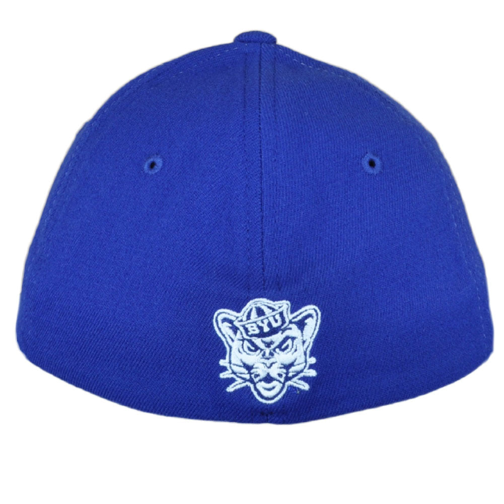 NCAA Zephyr Brigham Young Cougars Two Tone Flex Fit Stretch Larg Hat Cap
