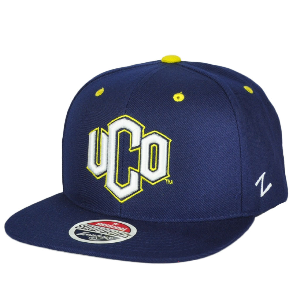 NCAA Zephyr Central Oklahoma UCO Navy Flat Bill Snapback Men Adjustable Hat Cap