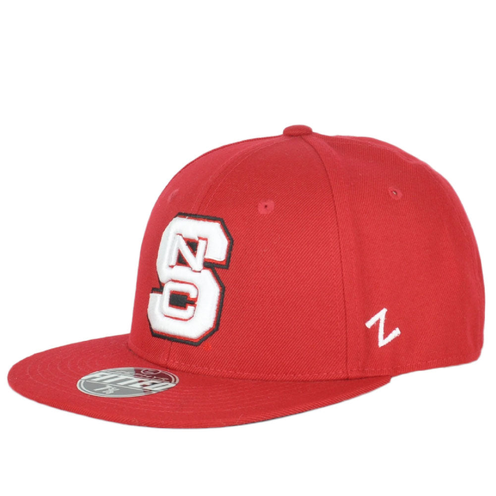 NCAA Zephyr North Carolina State Wolfpack Red Flat Bill Fitted Size Hat Cap